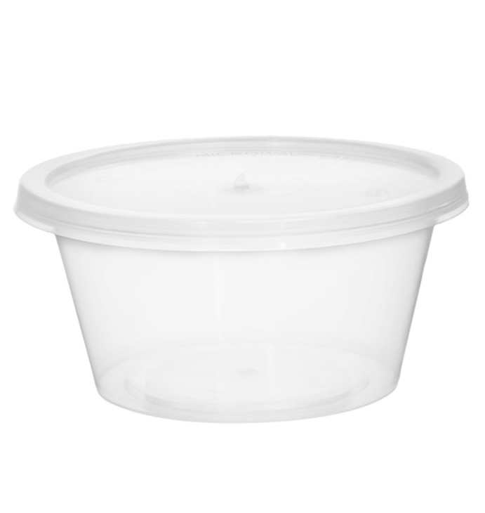 Saucenbecher 2oz/60ml klar mit Deckel 1000 Stück/Karton