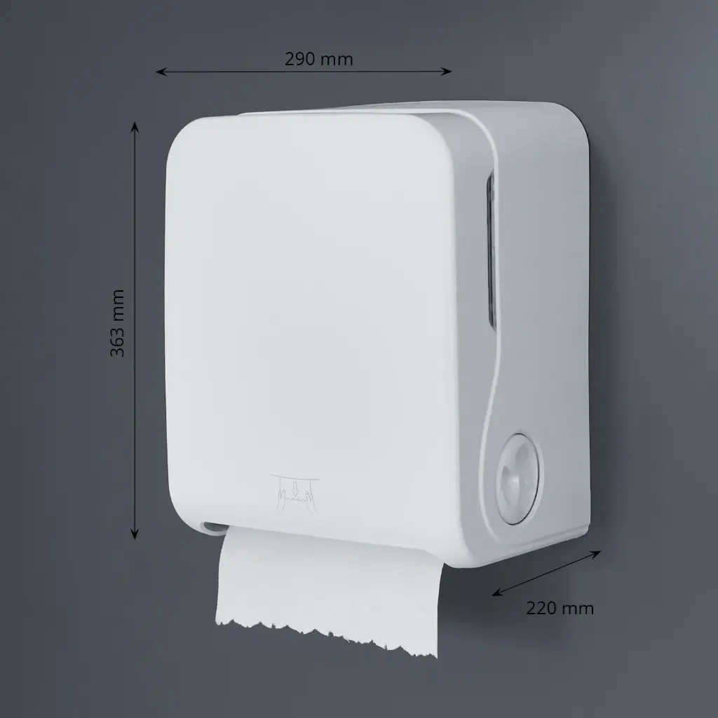 SemyTop Handtuchrollenspender Autocut Weiß/Matt