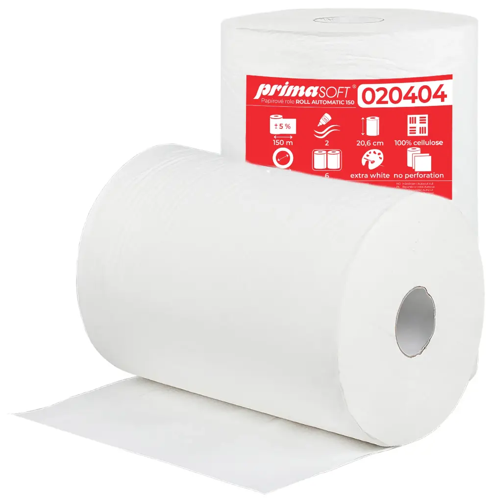 Rollenhandtücher, automatisch, 150 m, primaSoft, 2-lagig, ganzlagig, Ø 17 cm/20,6