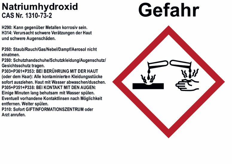 Ätznatron Sack 25 KG Natriumhydroxid