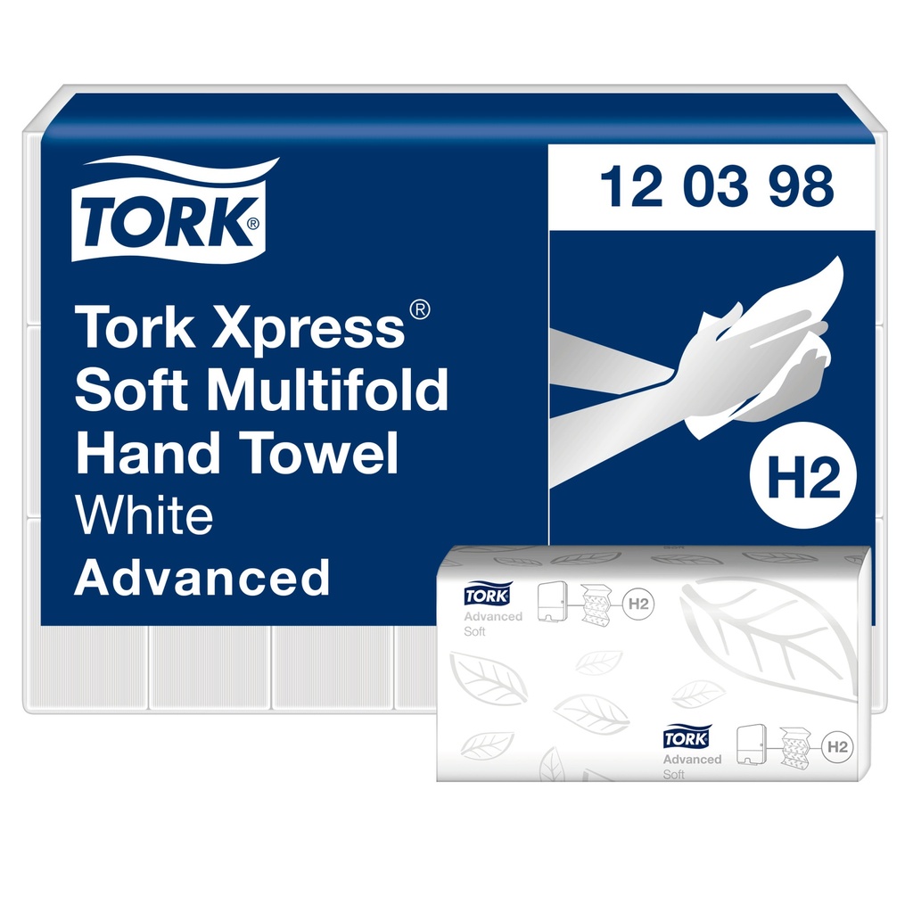 Tork weiche Multifold-Handtücher Weiß H2 (Z Falz) 21,2x25,6cm 20 Pak a 237stk=3780 Stück