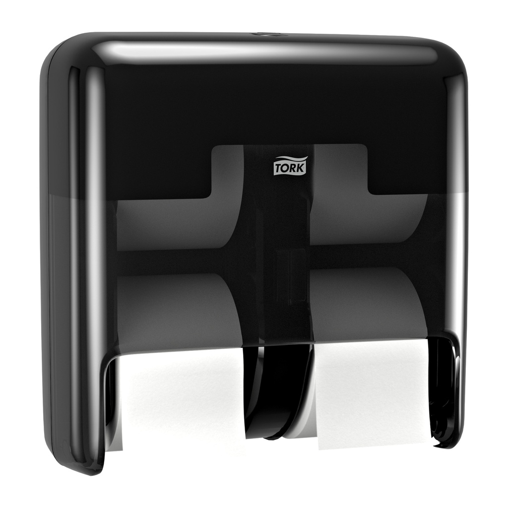 Tork OptiServe® Spender für Hülsenloses Toilettenpapier, 4 Rollen Schwarz (TASP Servicegebühr 5€)
