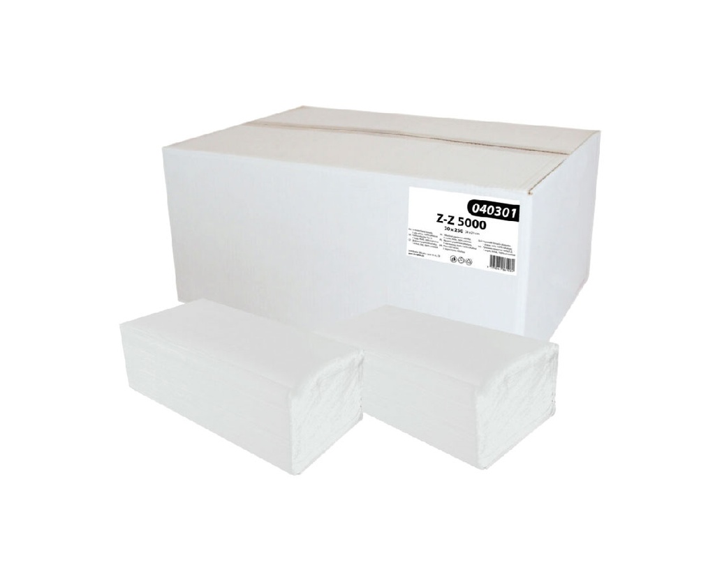 Handtuchpapier V-Falz 2-lagig 24x21 cm  Weiß 4000 Stück 