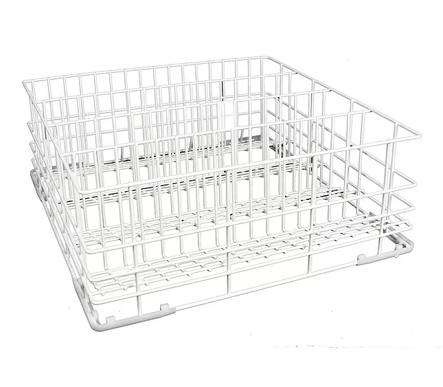 Glässerkorb 50x50 Metall Weiss