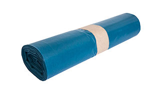 [UNEX11689] LDPE-Regenerat Müllsäcke Blau Typ 60 Extra 160-180 Liter 600+300x1100 mm 10 Rollen/Karton