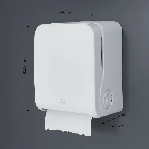 [St88545] Handtuchrollenspender Autocut Weiß/Matt