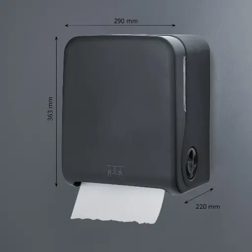 [St88575] SemyTop Handtuchrollenspender Autocut Schwarz/Matt