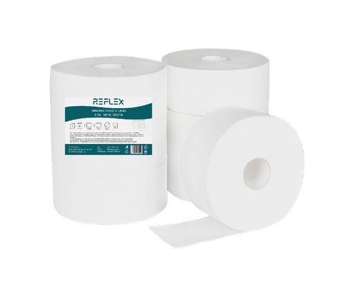 [G0310] Maxi Jumbo WC Papier 2-lagig Weiß 260 Lfm 6 Rolle im Pack